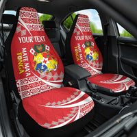 Custom Mate Maa Tonga Car Seat Cover 2024 Go Champions LT14 One Size Red - Polynesian Pride