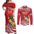 Custom Mate Maa Tonga Couples Matching Off Shoulder Maxi Dress and Long Sleeve Button Shirt 2024 Go Champions