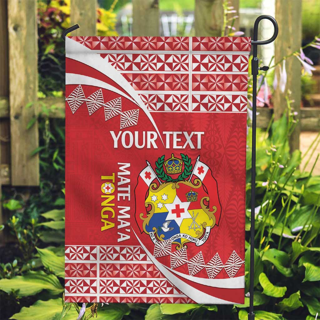 Custom Mate Maa Tonga Garden Flag 2024 Go Champions LT14 Garden Flag Red - Polynesian Pride