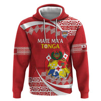 Custom Mate Maa Tonga Hoodie 2024 Go Champions LT14 Pullover Hoodie Red - Polynesian Pride
