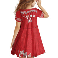 Custom Mate Maa Tonga Kid Short Sleeve Dress 2024 Go Champions LT14 - Polynesian Pride