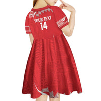 Custom Mate Maa Tonga Kid Short Sleeve Dress 2024 Go Champions LT14 - Polynesian Pride