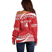 Custom Mate Maa Tonga Off Shoulder Sweater 2024 Go Champions LT14 - Polynesian Pride