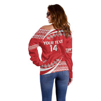 Custom Mate Maa Tonga Off Shoulder Sweater 2024 Go Champions LT14 - Polynesian Pride
