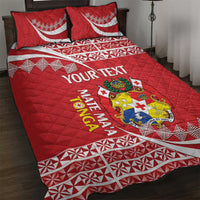 Custom Mate Maa Tonga Quilt Bed Set 2024 Go Champions LT14 Red - Polynesian Pride