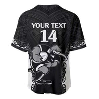 Aotearoa Rugby Custom Baseball Jersey Maori Kiwi - Mascot Style LT14 - Polynesian Pride
