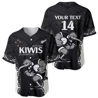 Aotearoa Rugby Custom Baseball Jersey Maori Kiwi - Mascot Style LT14 - Polynesian Pride