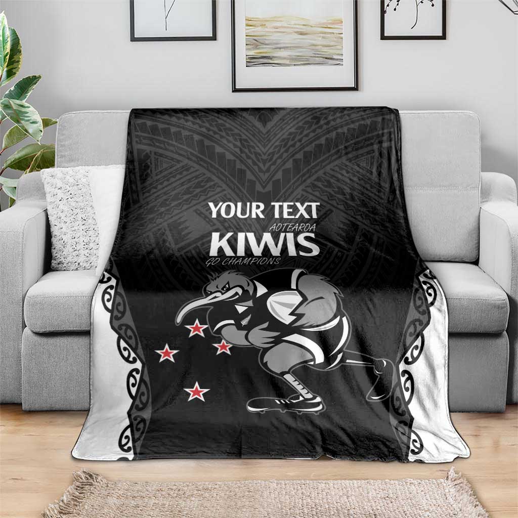 Aotearoa Rugby Custom Blanket Maori Kiwi - Mascot Style LT14 - Polynesian Pride