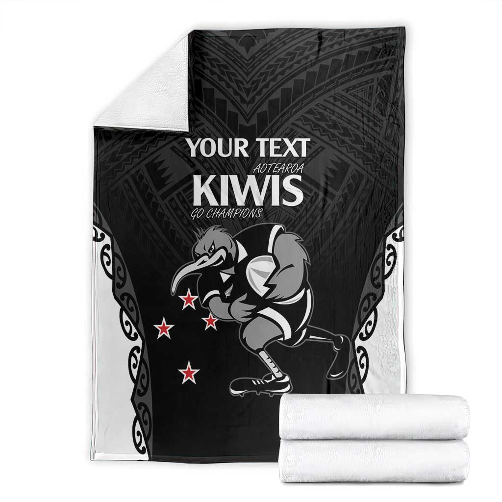 Aotearoa Rugby Custom Blanket Maori Kiwi - Mascot Style LT14 - Polynesian Pride