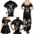 Aotearoa Rugby Custom Family Matching Summer Maxi Dress and Hawaiian Shirt Maori Kiwi - Mascot Style