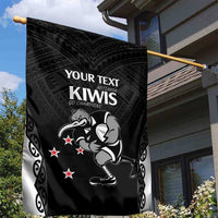 Aotearoa Rugby Custom Garden Flag Maori Kiwi - Mascot Style LT14 - Polynesian Pride