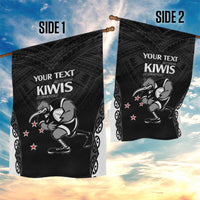 Aotearoa Rugby Custom Garden Flag Maori Kiwi - Mascot Style LT14 - Polynesian Pride