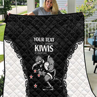 Aotearoa Rugby Custom Quilt Maori Kiwi - Mascot Style LT14 Black - Polynesian Pride