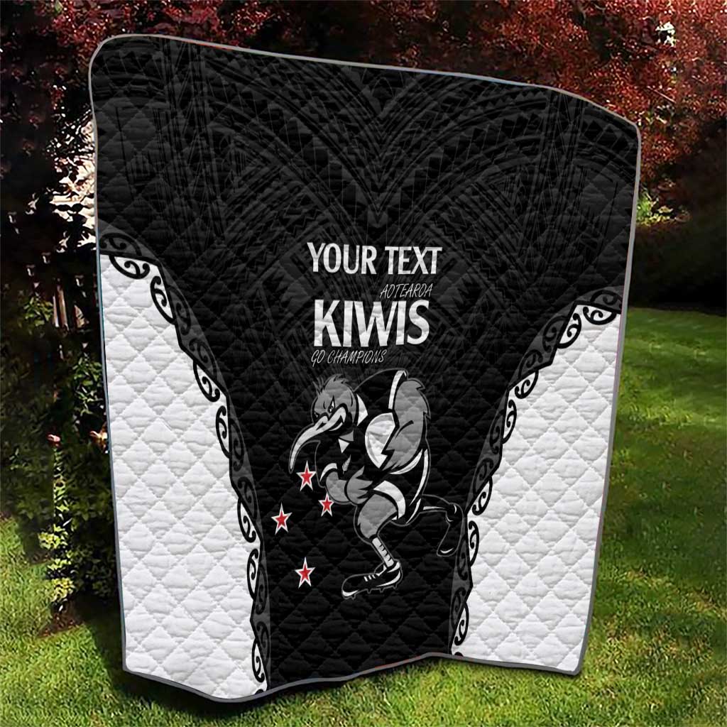 Aotearoa Rugby Custom Quilt Maori Kiwi - Mascot Style LT14 - Polynesian Pride