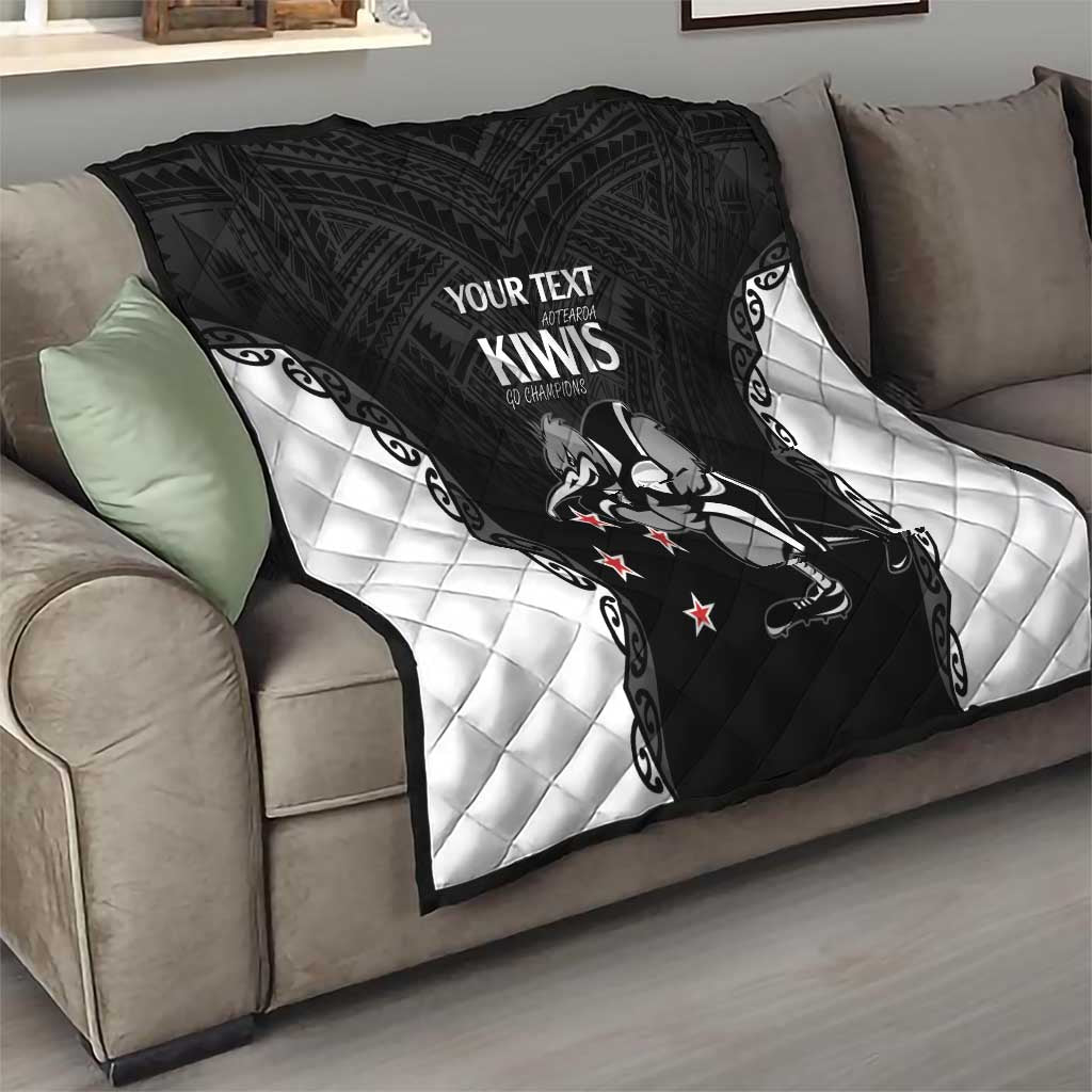 Aotearoa Rugby Custom Quilt Maori Kiwi - Mascot Style LT14 - Polynesian Pride