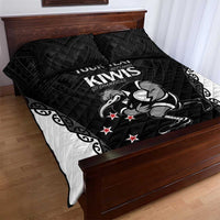 Aotearoa Rugby Custom Quilt Bed Set Maori Kiwi - Mascot Style LT14 - Polynesian Pride