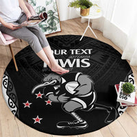 Aotearoa Rugby Custom Round Carpet Maori Kiwi - Mascot Style LT14 - Polynesian Pride