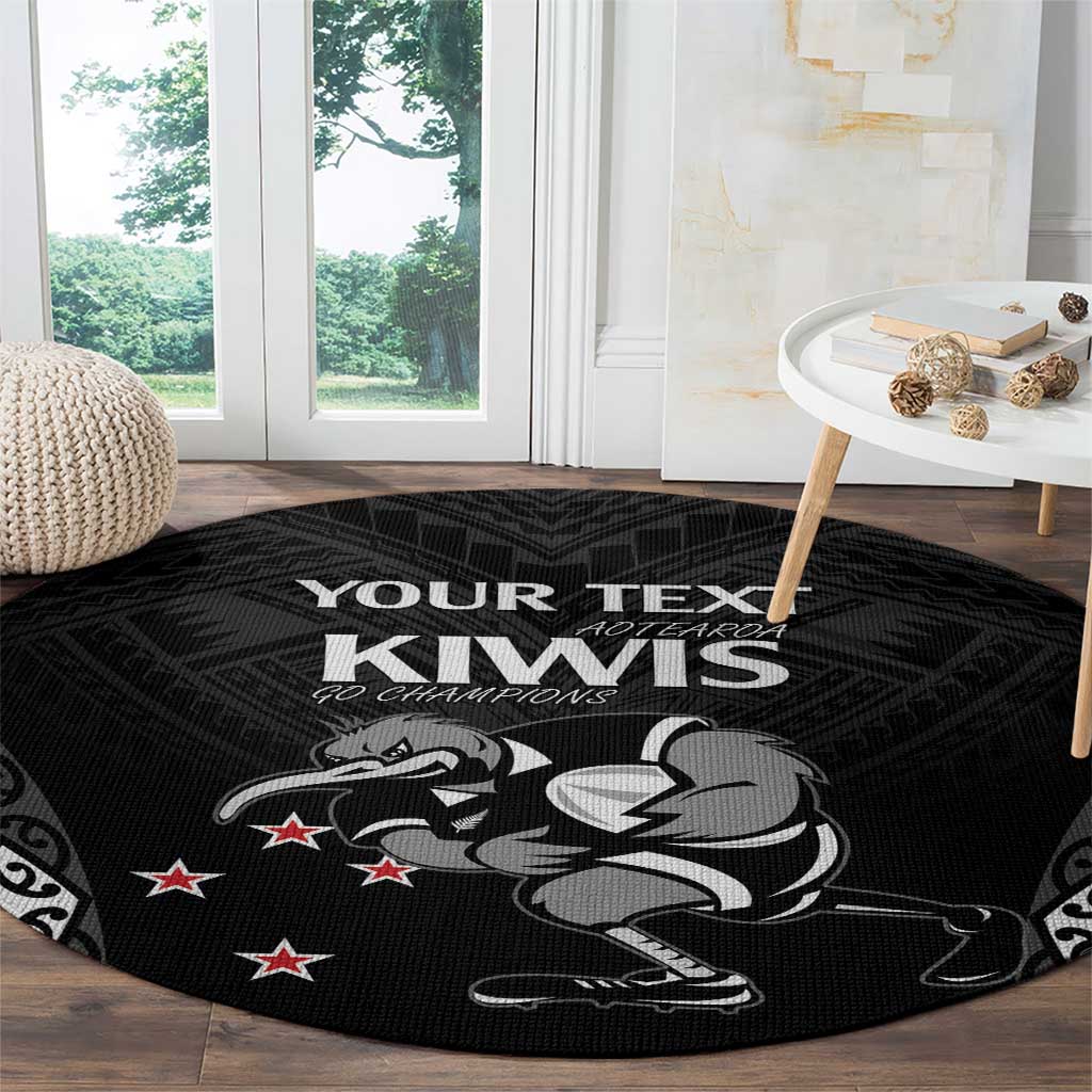 Aotearoa Rugby Custom Round Carpet Maori Kiwi - Mascot Style LT14 - Polynesian Pride