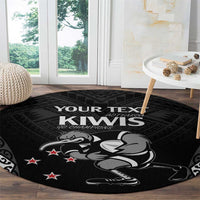 Aotearoa Rugby Custom Round Carpet Maori Kiwi - Mascot Style LT14 - Polynesian Pride