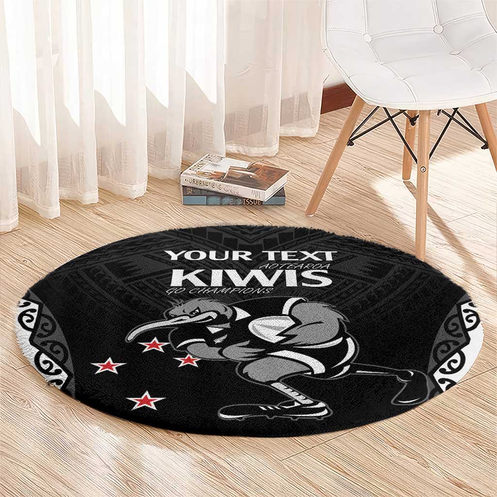 Aotearoa Rugby Custom Round Carpet Maori Kiwi - Mascot Style LT14 - Polynesian Pride