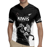 Aotearoa Rugby Custom Rugby Jersey Maori Kiwi - Mascot Style LT14 - Polynesian Pride