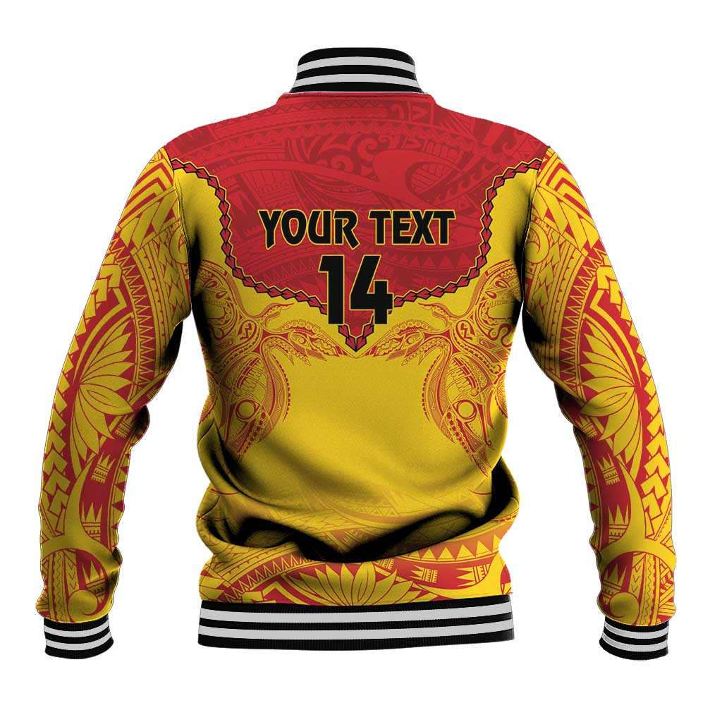 Papua New Guinea Rugby Custom Baseball Jacket Go Kumuls PNG - Polynesian Pattern LT14 - Polynesian Pride