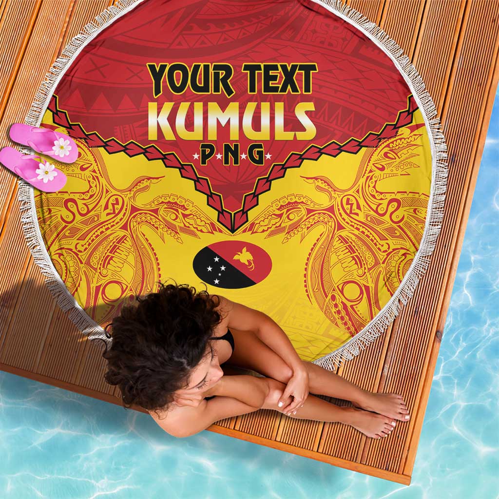 Papua New Guinea Rugby Custom Beach Blanket Go Kumuls PNG - Polynesian Pattern LT14 - Polynesian Pride