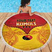 Papua New Guinea Rugby Custom Beach Blanket Go Kumuls PNG - Polynesian Pattern LT14 - Polynesian Pride