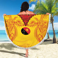 Papua New Guinea Rugby Custom Beach Blanket Go Kumuls PNG - Polynesian Pattern LT14 - Polynesian Pride
