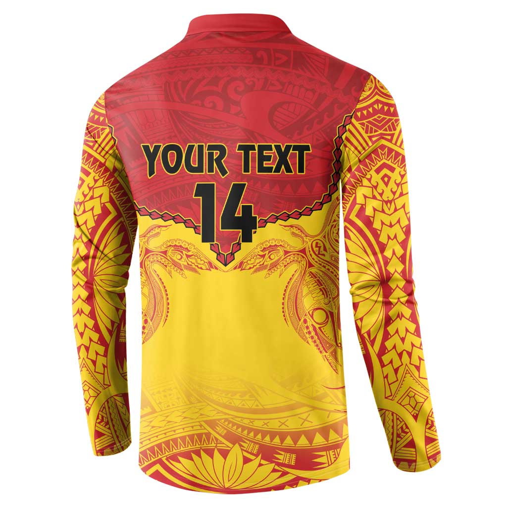 Papua New Guinea Rugby Custom Button Sweatshirt Go Kumuls PNG - Polynesian Pattern LT14 - Polynesian Pride