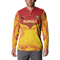 Papua New Guinea Rugby Custom Button Sweatshirt Go Kumuls PNG - Polynesian Pattern LT14 - Polynesian Pride