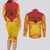 Papua New Guinea Rugby Custom Couples Matching Long Sleeve Bodycon Dress and Long Sleeve Button Shirt Go Kumuls PNG - Polynesian Pattern