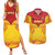 Papua New Guinea Rugby Custom Couples Matching Summer Maxi Dress and Hawaiian Shirt Go Kumuls PNG - Polynesian Pattern