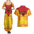 Papua New Guinea Rugby Custom Couples Matching Summer Maxi Dress and Hawaiian Shirt Go Kumuls PNG - Polynesian Pattern