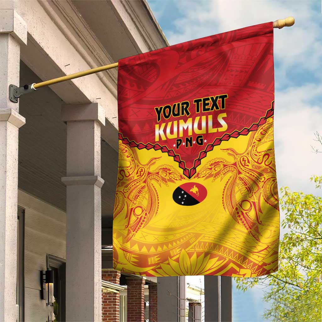 Papua New Guinea Rugby Custom Garden Flag Go Kumuls PNG - Polynesian Pattern LT14 House Flag Yellow - Polynesian Pride