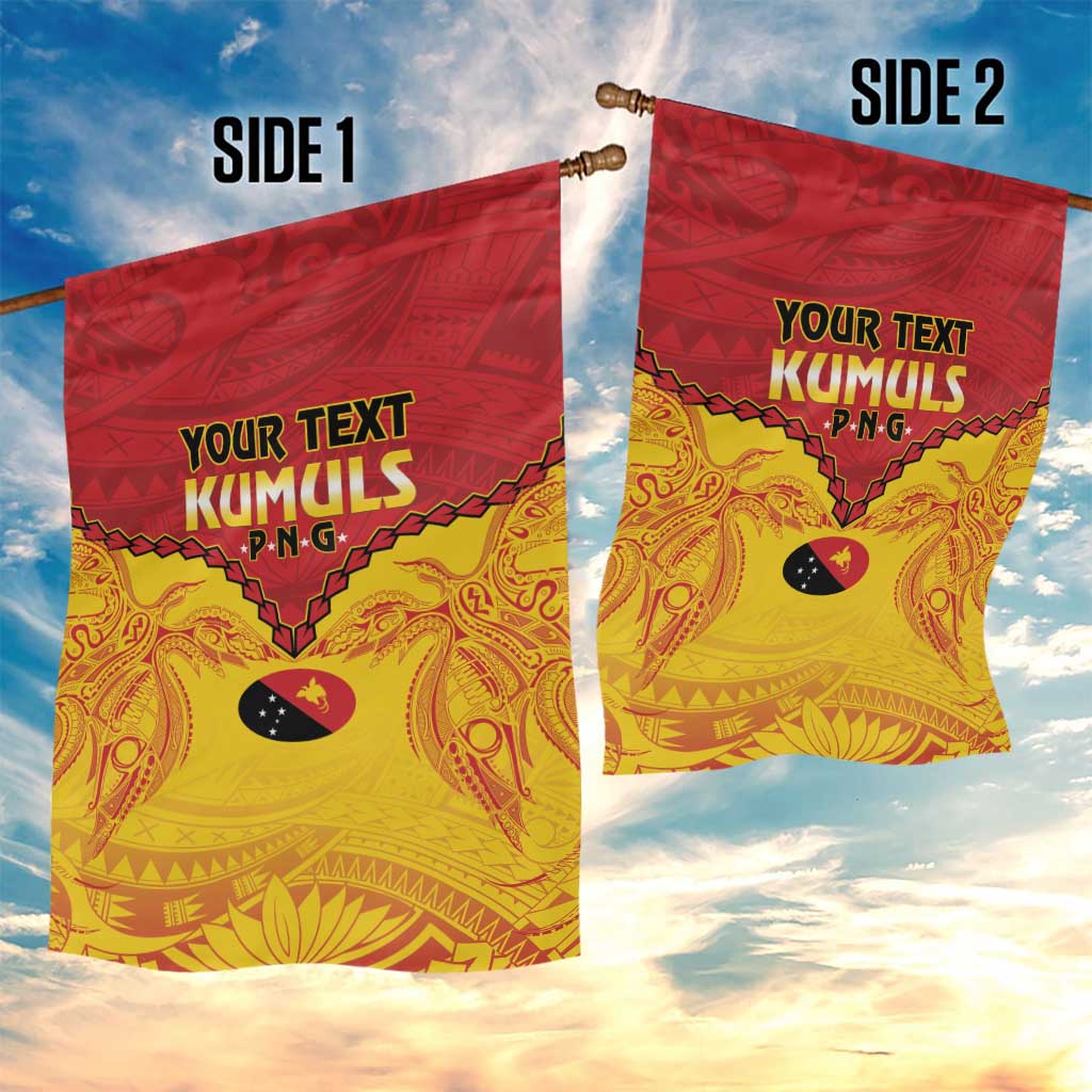Papua New Guinea Rugby Custom Garden Flag Go Kumuls PNG - Polynesian Pattern LT14 - Polynesian Pride