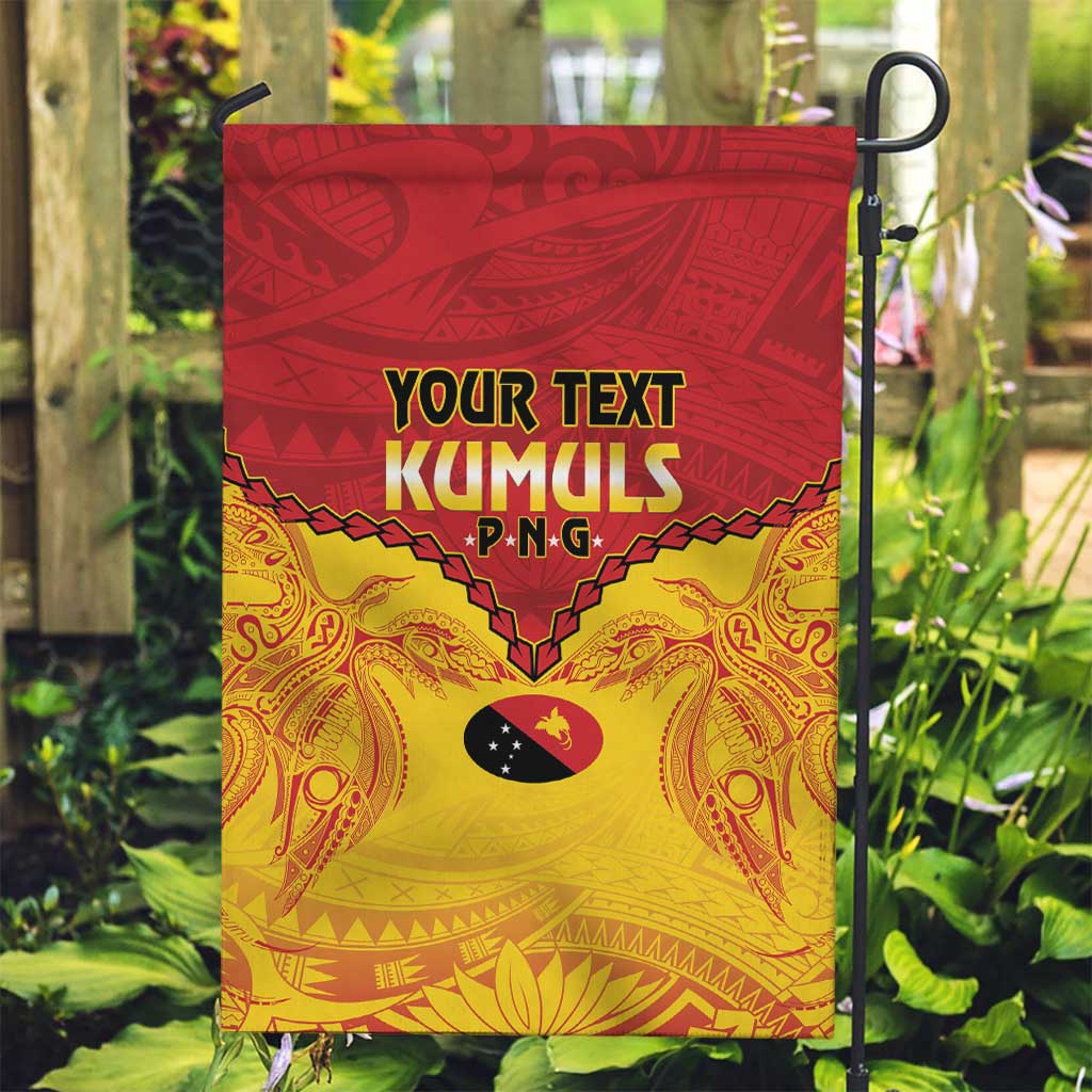 Papua New Guinea Rugby Custom Garden Flag Go Kumuls PNG - Polynesian Pattern LT14 Garden Flag Yellow - Polynesian Pride