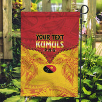 Papua New Guinea Rugby Custom Garden Flag Go Kumuls PNG - Polynesian Pattern LT14 Garden Flag Yellow - Polynesian Pride