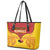 Papua New Guinea Rugby Custom Leather Tote Bag Go Kumuls PNG - Polynesian Pattern