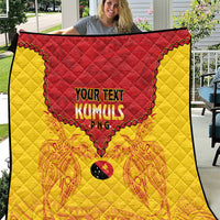 Papua New Guinea Rugby Custom Quilt Go Kumuls PNG - Polynesian Pattern LT14 Yellow - Polynesian Pride