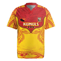 Papua New Guinea Rugby Custom Rugby Jersey Go Kumuls PNG - Polynesian Pattern LT14 Yellow - Polynesian Pride
