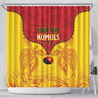 Papua New Guinea Rugby Custom Shower Curtain Go Kumuls PNG - Polynesian Pattern LT14 - Polynesian Pride