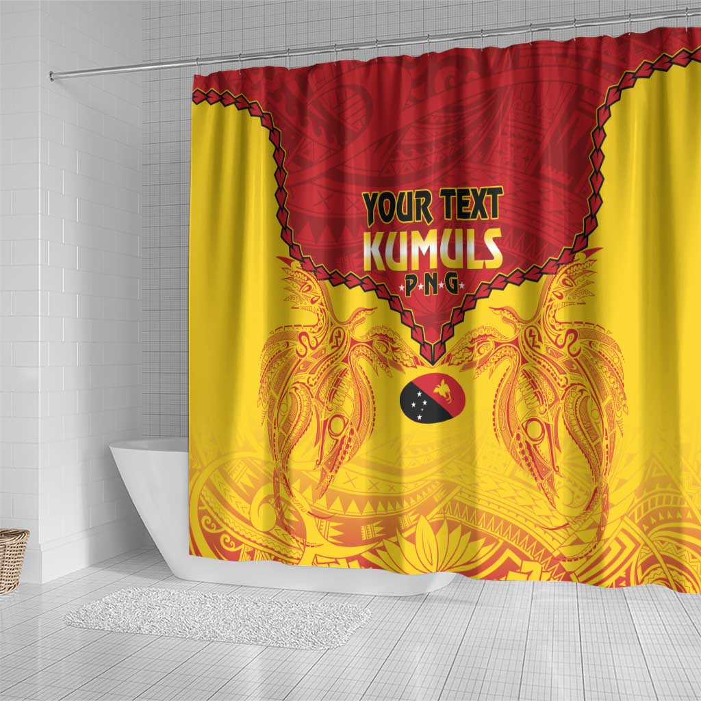 Papua New Guinea Rugby Custom Shower Curtain Go Kumuls PNG - Polynesian Pattern LT14 - Polynesian Pride