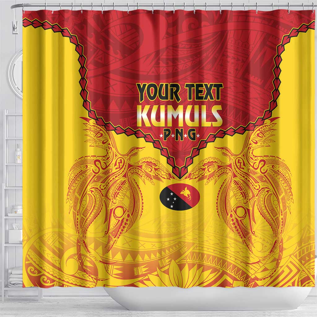 Papua New Guinea Rugby Custom Shower Curtain Go Kumuls PNG - Polynesian Pattern LT14 - Polynesian Pride