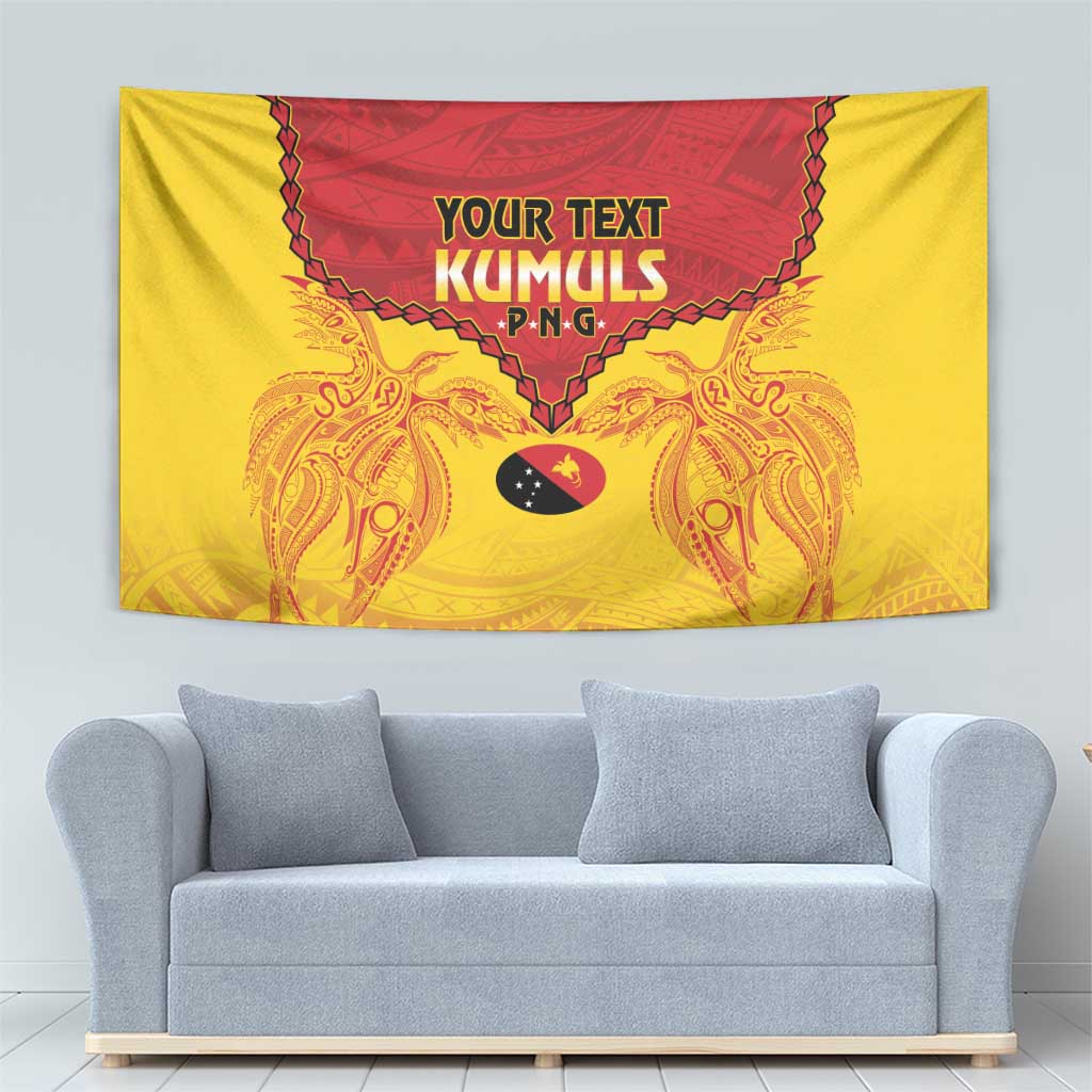 Papua New Guinea Rugby Custom Tapestry Go Kumuls PNG - Polynesian Pattern LT14 - Polynesian Pride