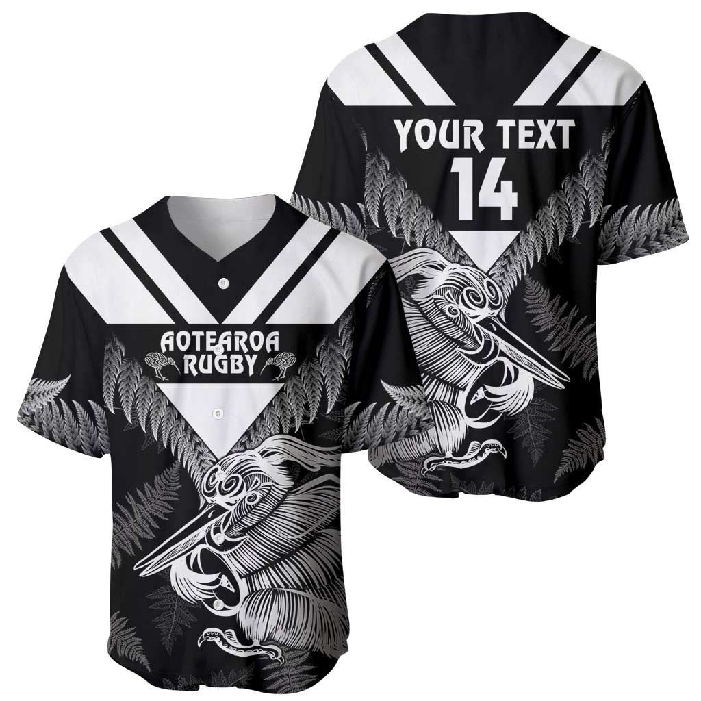 Aotearoa Silver Fern Rugby Custom Baseball Jersey 2024 Go Kiwi LT14 - Polynesian Pride