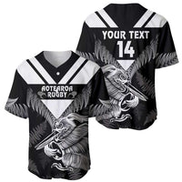 Aotearoa Silver Fern Rugby Custom Baseball Jersey 2024 Go Kiwi LT14 - Polynesian Pride