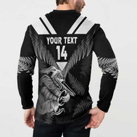 Aotearoa Silver Fern Rugby Custom Button Sweatshirt 2024 Go Kiwi LT14 - Polynesian Pride