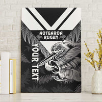 Aotearoa Silver Fern Rugby Custom Canvas Wall Art 2024 Go Kiwi LT14 Without Frame Black - Polynesian Pride