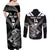 Aotearoa Silver Fern Rugby Custom Couples Matching Off Shoulder Maxi Dress and Long Sleeve Button Shirt 2024 Go Kiwi